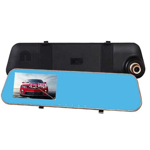 AussieSuperStore Homeware Supplies HD Car DVR Camera Loop Recording 4.3" LCD Blue Mirror DVR Auto Camera Car Black Box CBCARDVRGL2003
